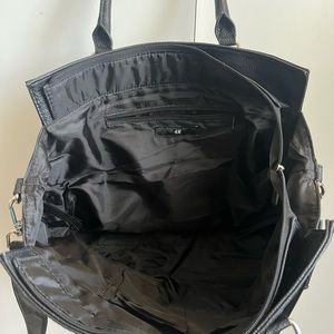 H&M Black Faux Leather Tote